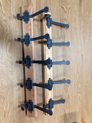 2 Percheros Ikea Madera y Metal Negro