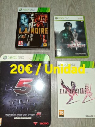 Lote 4 Juegos Xbox 360: L.A. Noire, The Last Remna