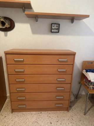 mueble de madera 5 cajones