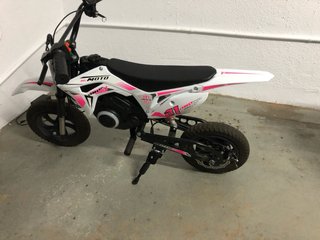 Moto Eléctrica Infantil Motocross Blanca y Rosa