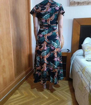 Vestido Shein Talla S Estampado Tropical