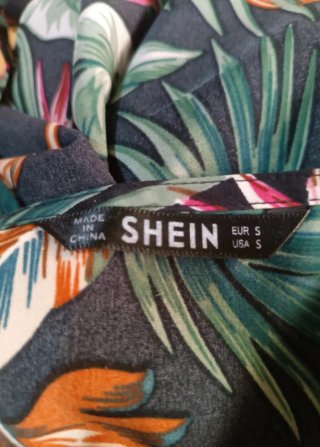 Vestido Shein Talla S Estampado Tropical