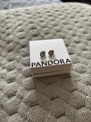 Pendientes Pandora Plata y Negro