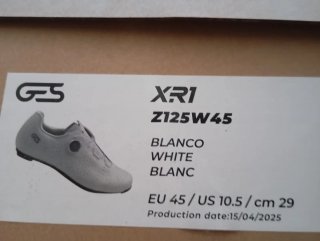 Zapatillas Ciclismo Ges XR1 Blancas  T- 45  Nuevas