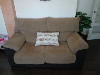 Sofá de 2 plazas beige