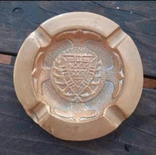 Cenicero Bronce Macizo Escudo Portugal