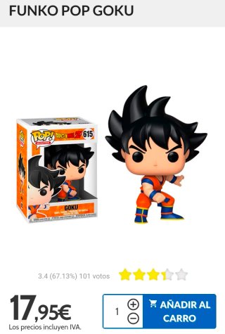 Funko Pop Goku 615 Dragon Ball Z