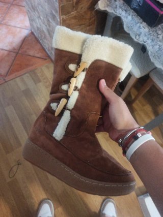 Botas altas marrones con forro