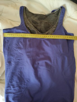 Camiseta deportiva tirantes Domyos azul/gris