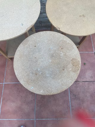 3 Mesas Auxiliares Redondas