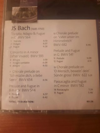 CD JS Bach: Great Organ Works - David Goode, organ