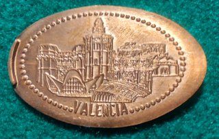 MONEDAS ELONGADAS DE VALENCIA V-040