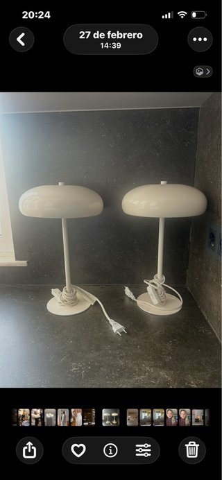 2 Lámparas Mesa Blancas Zara Home