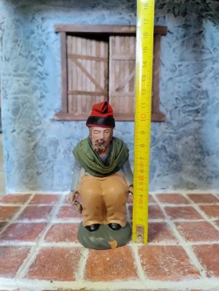 Caganet de barro Oliver 14cm para Belén