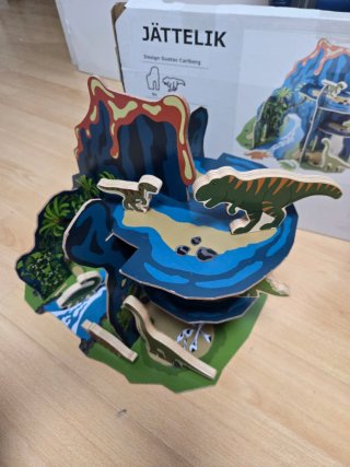 Juguete madera Ikea JÄTTELIK dinosaurios