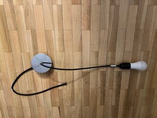 Lámpara de diseño tela y metal. Ideal para salones