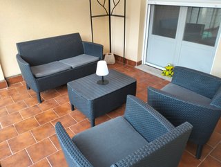 Conjunto Muebles Jardín Ratán Sintético