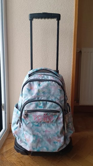 Mochila Totto floral con ruedas