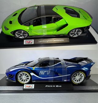 1:18 Lamborghini Centenario y Ferrari FXX-K Evo
