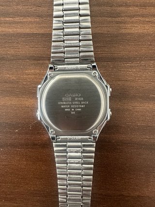 Casio A168WA Reloj Digital Plata