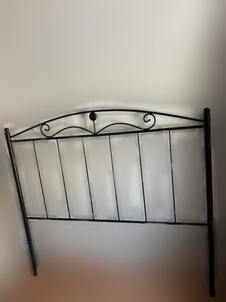 Cabecero forja negro con detalles