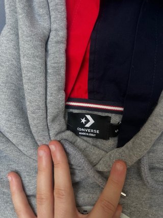 Converse Chuck Taylor Sudadera Gris Forro Tricolor