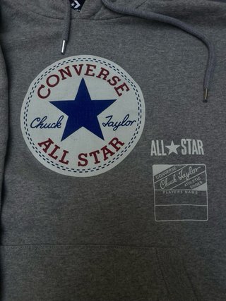 Converse Chuck Taylor Sudadera Gris Forro Tricolor