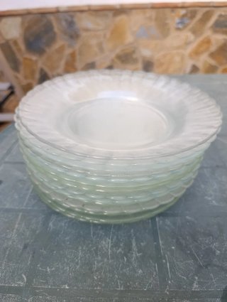 Vajilla Duralex vintage de Vidrio Transparente