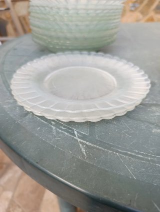 Vajilla Duralex vintage de Vidrio Transparente