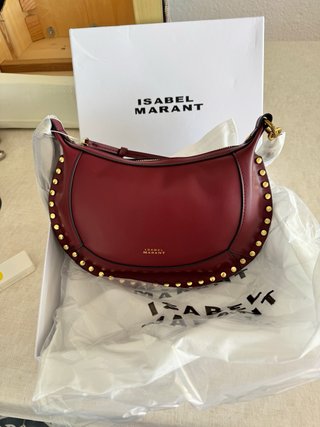 Bolso Isabel Marant granate con tachuelas