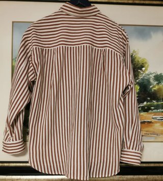 Camisa Stradivarius Rayas Marrón Talla L