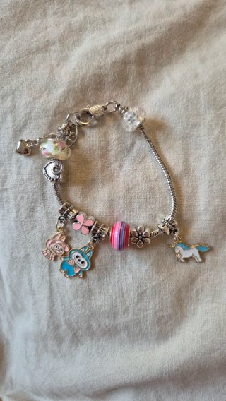 Pulsera acero charms Labubu