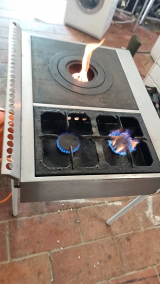 Horno de gas industrial 3 fuegos