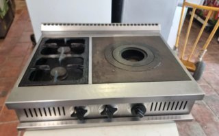 Horno de gas industrial 3 fuegos