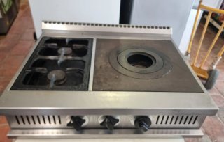 Horno de gas industrial 3 fuegos