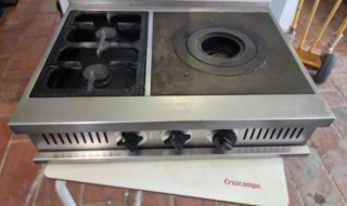 Horno de gas industrial 3 fuegos