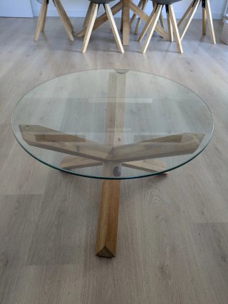 Mesa centro redonda cristal 60cm