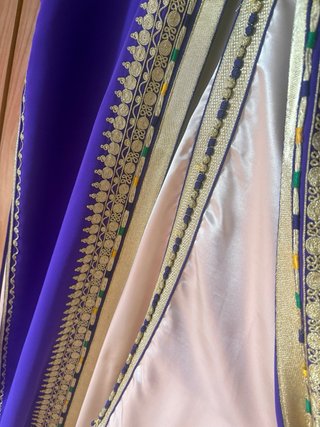 Caftán morado talla XL bordado