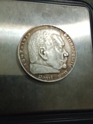 Moneda 5 Reichsmark 1939 Plata 900
