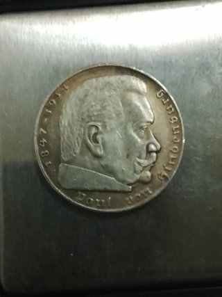 Moneda 5 Reichsmark 1939 Plata 900