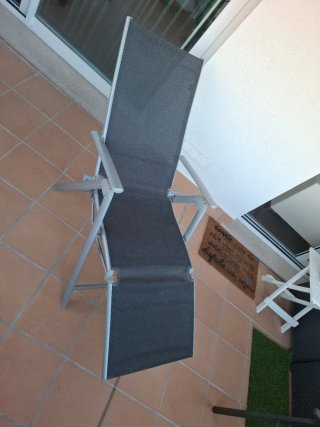 Tumbona plegable de aluminio
