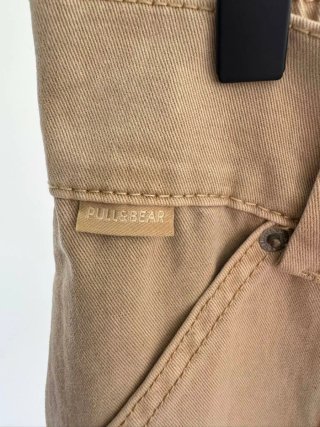 Pantalón cargo beige mujer
