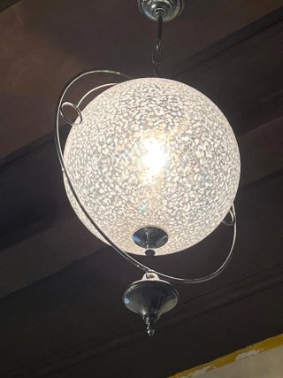 Lampada Sospensione anni'70 Spage Age vetro Murano