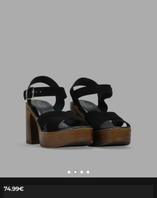 Sandalias de tacón negras
