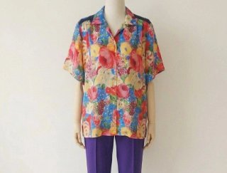 Camicia a maniche corte sartoriale donna, vintage