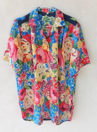 Camicia a maniche corte sartoriale donna, vintage