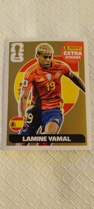 Cromo Panini Lamine Yamal Extra Sticker Dorado