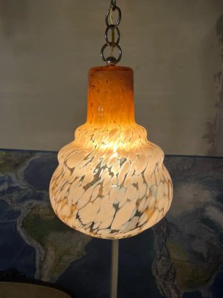 Lampada sospensione vetro Murano anni '70