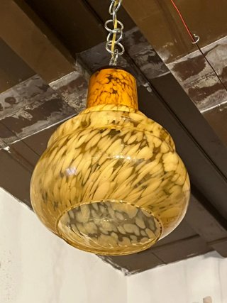 Lampada sospensione vetro Murano anni '70