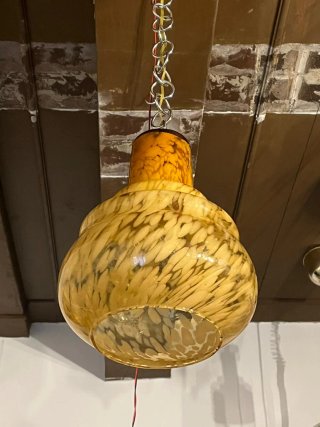 Lampada sospensione vetro Murano anni '70
